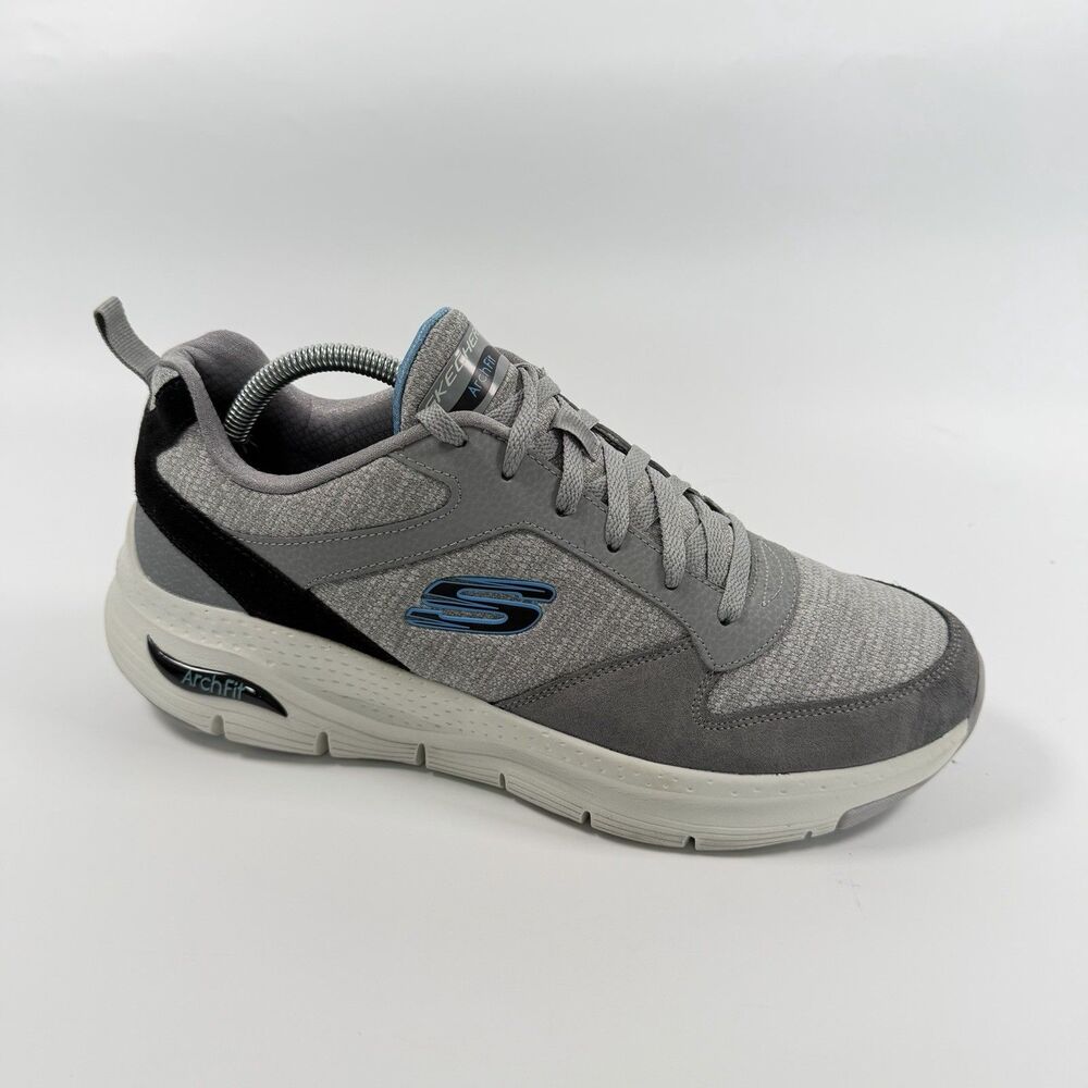 Skechers Roykon Arch Fit Shoes Mens Comfort Walk Memory Foam Gray Size 10.5